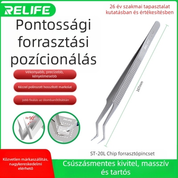 Ónbevonó csipesz – precíziós pozicionálás és rögzítés, rozsdamentes acél, korrózióálló, ipari használatra