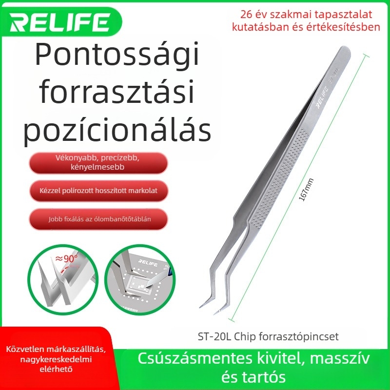 Ónbevonó csipesz – precíziós pozicionálás és rögzítés, rozsdamentes acél, korrózióálló, ipari használatra