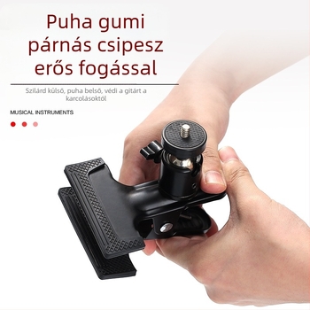 Telefonállvány gitárhoz és ukulele-hez — függőleges csipesz, forgatható, univerzális hangszer tartozék