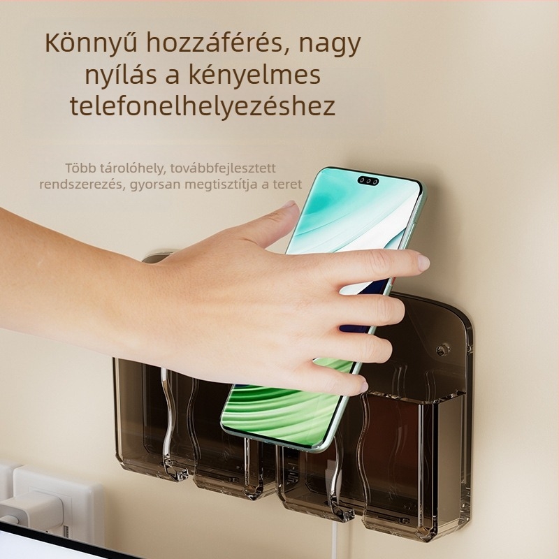 Fali telefontartó fúrás nélkül, konyha, fürdőszoba és nappali használatra