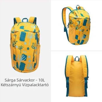 Uniszex kültéri vízálló sport hátizsák, kapacitás 20L alatt, Oxford anyag, légpárnás vállpánt, nylon bélés