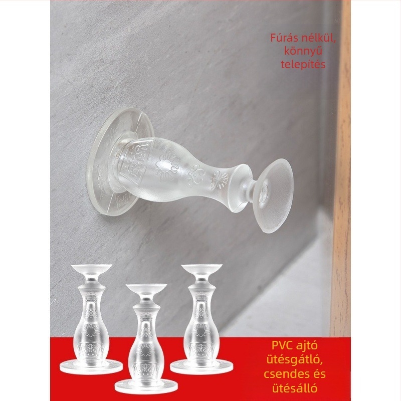 PVC ajtóstop, falra szerelés, Regular modell, modern minimál stílus