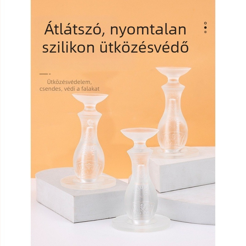 PVC ajtóstop, falra szerelés, Regular modell, modern minimál stílus