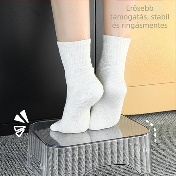 Hosszúkás téglalap alakú műanyag tároló lábtámasz cipőknek, multifunkcionális irodai lábtartó az asztal alatt – Anjin