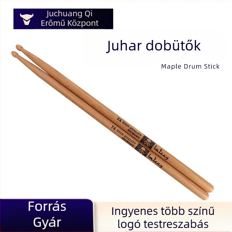 Jufengqi Pecan dobverőpálcák, modell Pecan, pecánfa, csomagolás műanyag vagy karton, hangszerhez