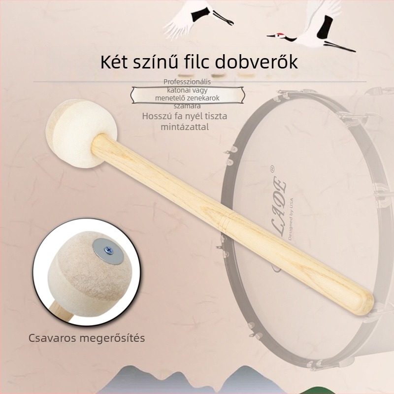 Dobütő filc fejjel, MD175, fa erezetes felület, fa nyél