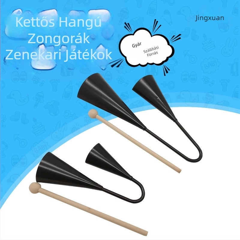 Orff ütőhangszer - Dupla trombita, fém, Jing Xuan, Gyerekek 4–6 évesek