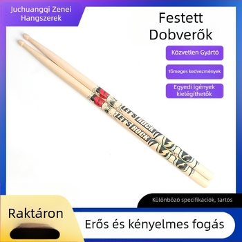 Juharfából készült ütőpálcák kezdőknek, festve
