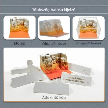 3D épületmodell ragasztós jegyzetek, márka Yi paper, nem ragasztható, papír tégla stílus, IP engedély nélkül