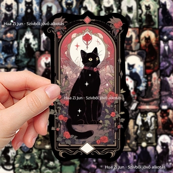 Macska Tarot matricák készlet telefonra és iPadre - PVC anyag, Rajzfilm stílus, Matrica nyomtatása, Logó nyomtatva, IP-engedély: Nincs