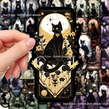 Macska Tarot matricák készlet telefonra és iPadre - PVC anyag, Rajzfilm stílus, Matrica nyomtatása, Logó nyomtatva, IP-engedély: Nincs