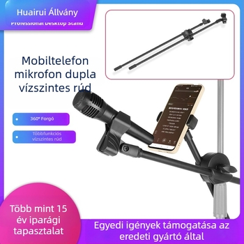 Padlóra szerelhető állványkiegészítők – univerzális kettős keresztcső-szorító két rúdhöz, alumínium/plasztik kivitel, egyes kapcsoló