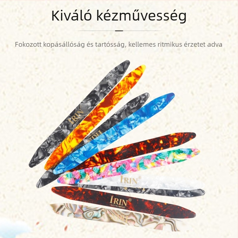 IRIN 5 darabos vegyes celluloid pengető készlet Liuqin, Yueqin, Xiao Ruan és Oud számára - hosszú rugalmas pengetők