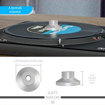 Shake CB-14 Alumínium LP vinil adapter, 7 hüvelyk, 45 RPM, ütéscsillapító stabilizátor