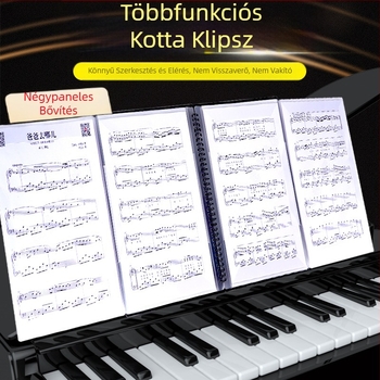 A4-es állítható, bővíthető kottaoldaltartó zongorához, Guzhenghez, dobokhoz és gitárhoz