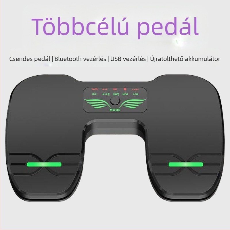 PTNOKA Bluetooth kottaolvasó eszköz – többfunkciós spektrum-fordító pedálos oldalszámváltással, kompatibil iPaddel, táblagéppel és telefonnal, gitárhoz, zongorához és szaxofonhoz