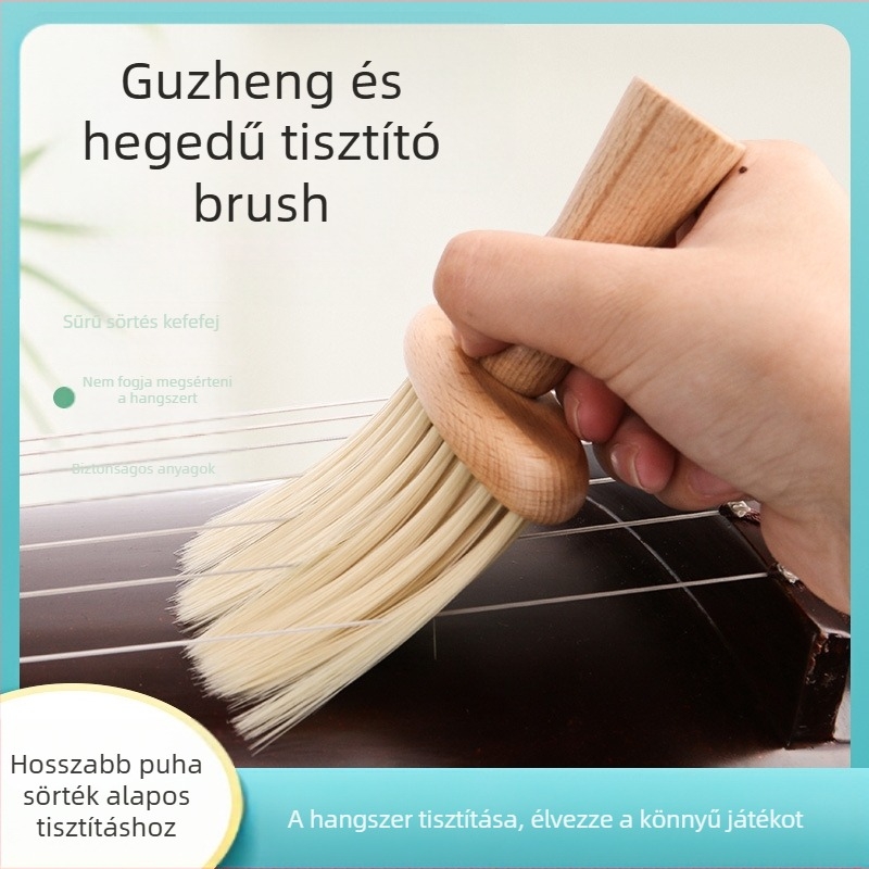 Guzheng tisztító ecset puha hosszú szálakkal – hangszerápolási eszköz Art Maker-től