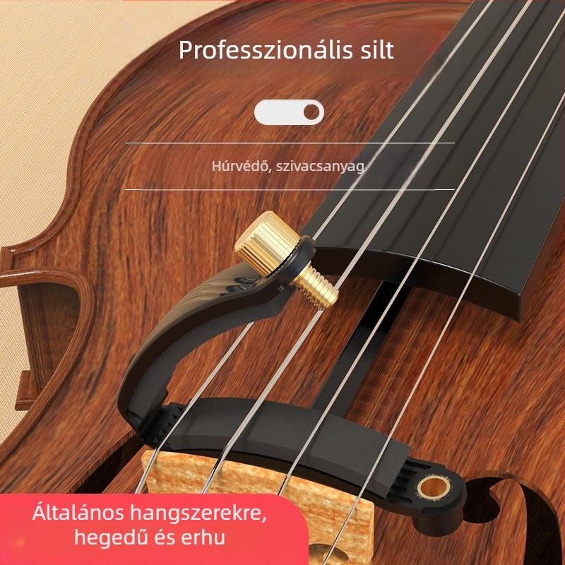 DBAO csendesítő hegedűre és erhuhoz – ABS anyag, hangtalan gyakorlás, dobozos csomagolás