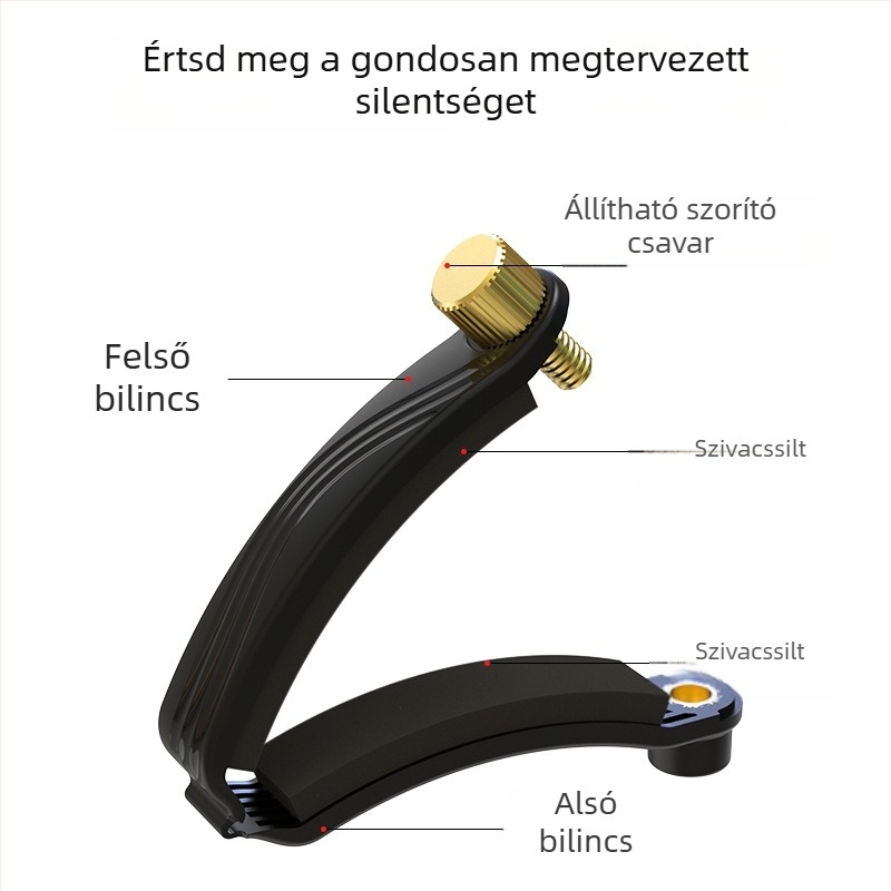 DBAO csendesítő hegedűre és erhuhoz – ABS anyag, hangtalan gyakorlás, dobozos csomagolás