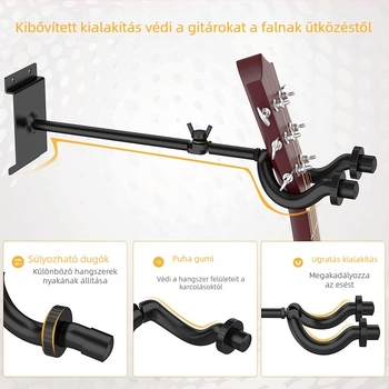 Fali elektromos gitár állvány, SG-04, alumínium ötvözet, Boying, 5 gitár számára