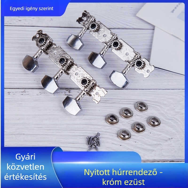 Gitár nyitott húrszabályzó hardver, krómozott fém, zárt csomagolás, márka fenyin