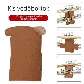 Bőr trombita szelepvédő borítás, modell 6002, hangszervédő kiegészítő