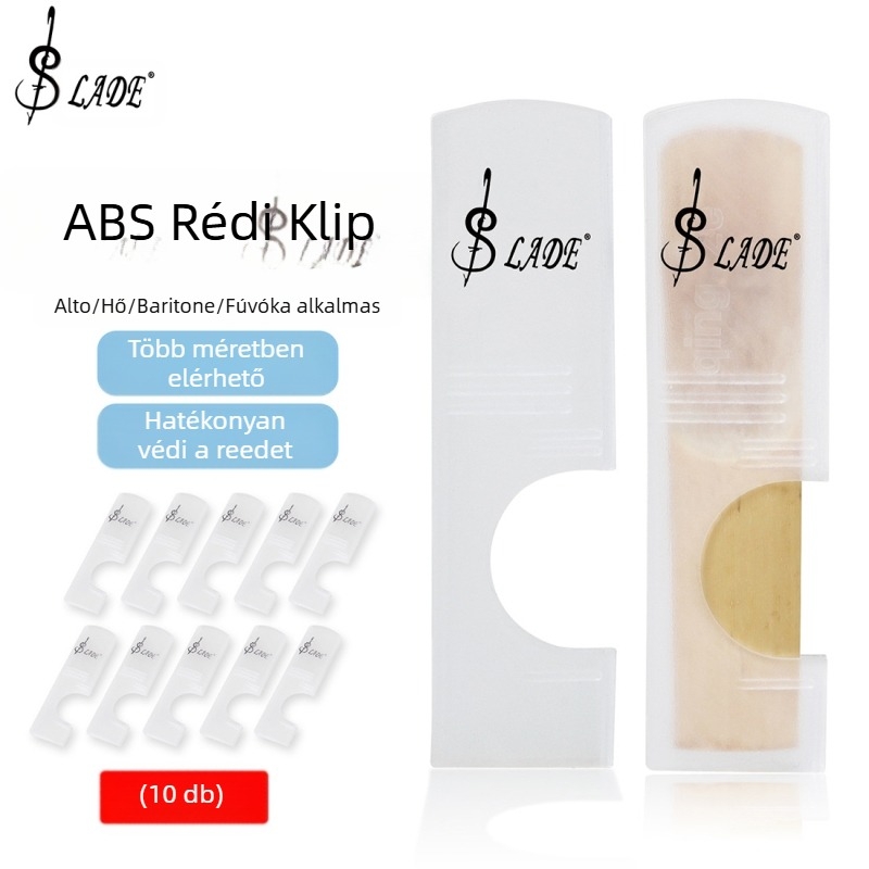 Fúvós hangszerhez készült klipsz – ABS anyag, RD79 modell, OPP csomagolás, LADE márka, saxofonhoz