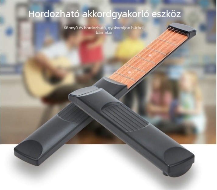Zsebgitár ujj-edző – kézformákhoz és akkordátmenetekhez