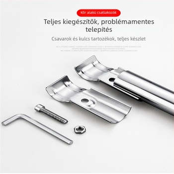 Rozsdamentes acélcső csatlakozó – SYJ Fitting-1, felület wire drawing kivitelben, rozsdamentes acélcsőkhöz, modern minimalist stílus