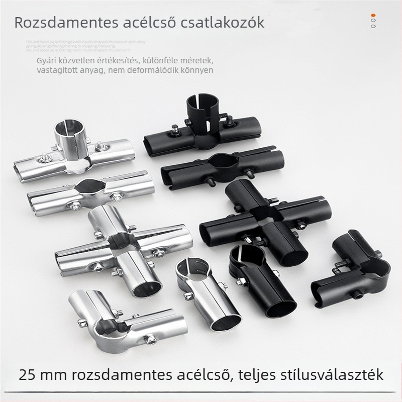 Rozsdamentes acélcső csatlakozó – SYJ Fitting-1, felület wire drawing kivitelben, rozsdamentes acélcsőkhöz, modern minimalist stílus