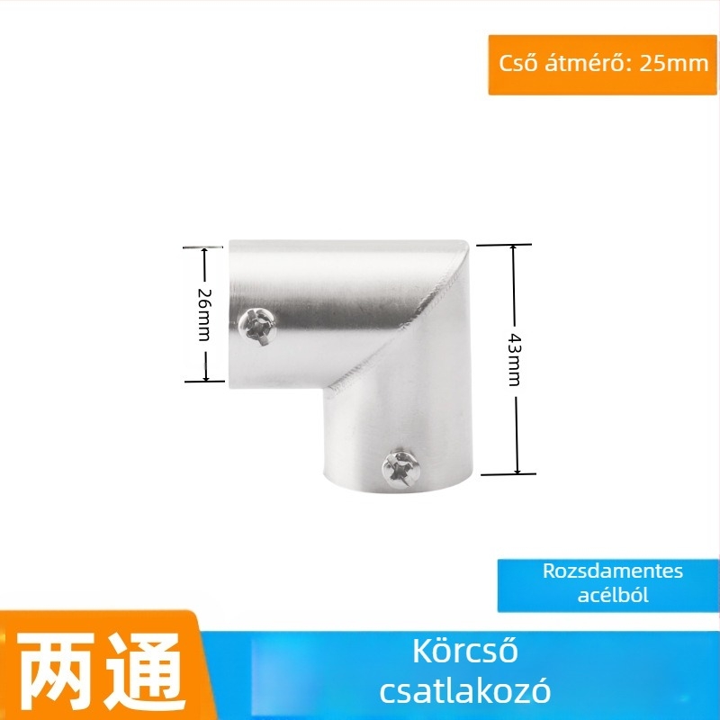 Rozsdamentes acélcső csatlakozó – SYJ Fitting-1, felület wire drawing kivitelben, rozsdamentes acélcsőkhöz, modern minimalist stílus