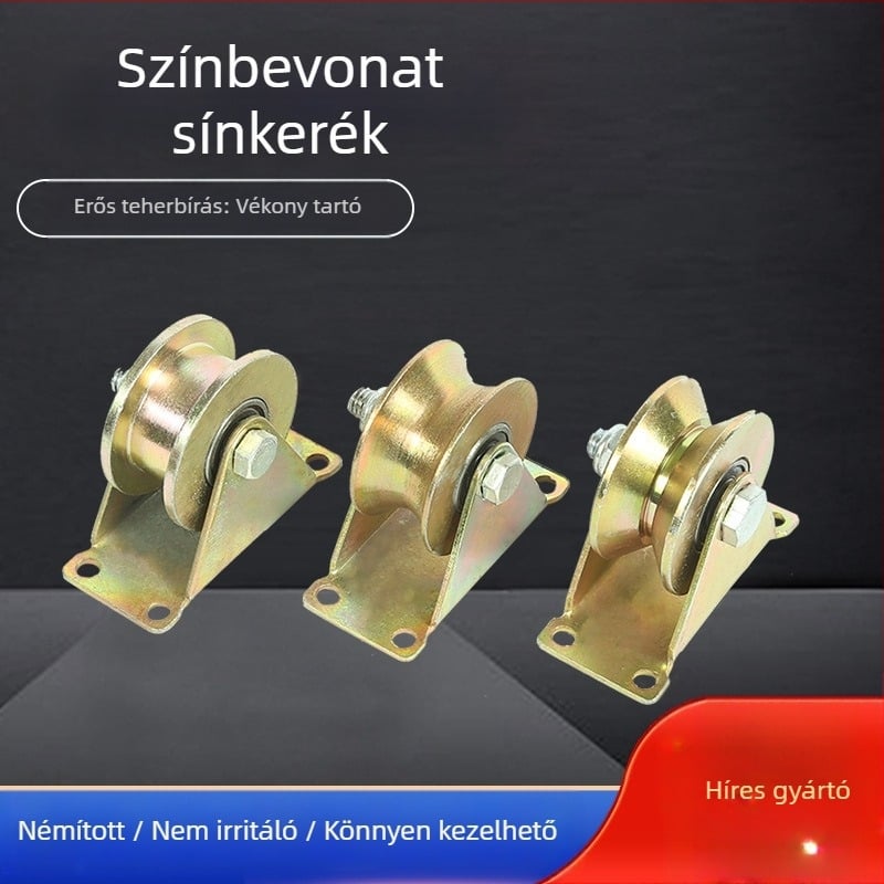 V-, U- és H-alakú sín görgő, kör alakú acél test, vastag acéllemez, öntöttvas keretes görgő — Ting Yun