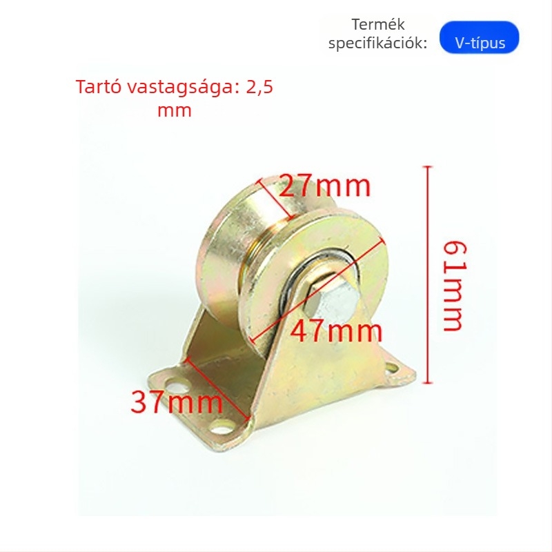 V-, U- és H-alakú sín görgő, kör alakú acél test, vastag acéllemez, öntöttvas keretes görgő — Ting Yun