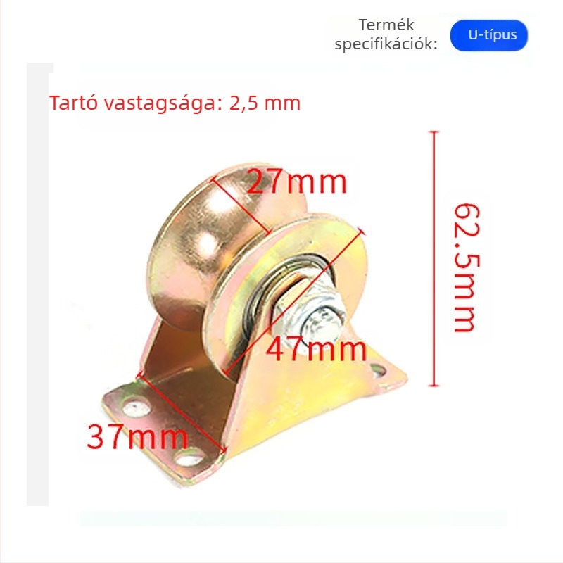 V-, U- és H-alakú sín görgő, kör alakú acél test, vastag acéllemez, öntöttvas keretes görgő — Ting Yun