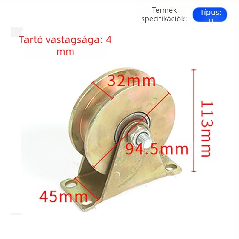 V-, U- és H-alakú sín görgő, kör alakú acél test, vastag acéllemez, öntöttvas keretes görgő — Ting Yun