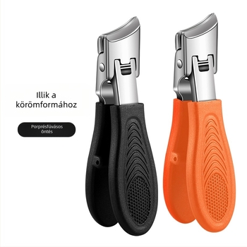 Lábkörömvágó – nagy nyitású, anti-szóródás, ferde szájú, műanyag + rozsdamentes acél