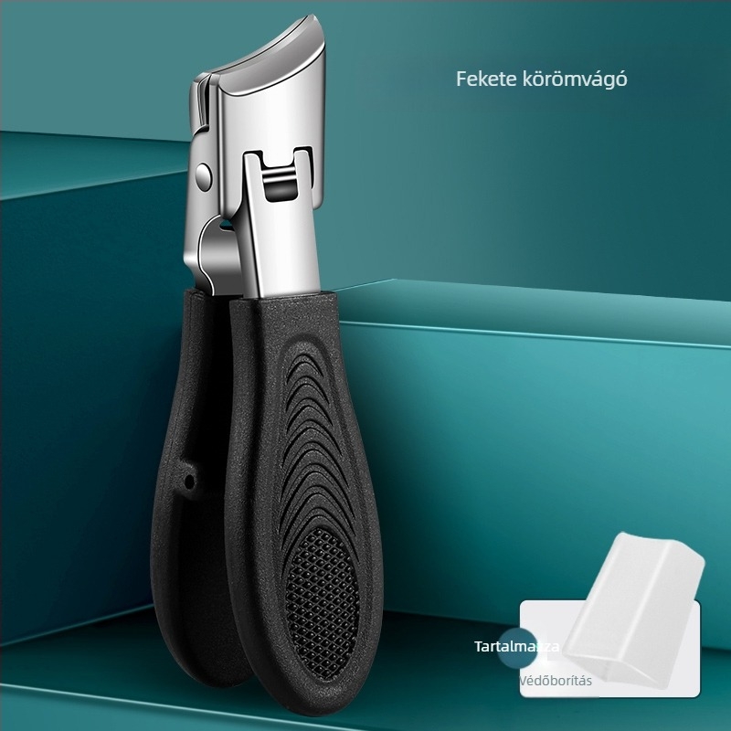 Lábkörömvágó – nagy nyitású, anti-szóródás, ferde szájú, műanyag + rozsdamentes acél