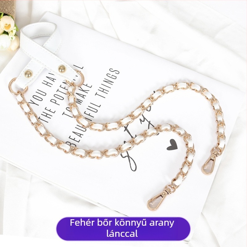 PU bőrű vállpánt fém lánccal kis táskára — crossbody stílus, 2024 tavasz, Funkció: Egyéb