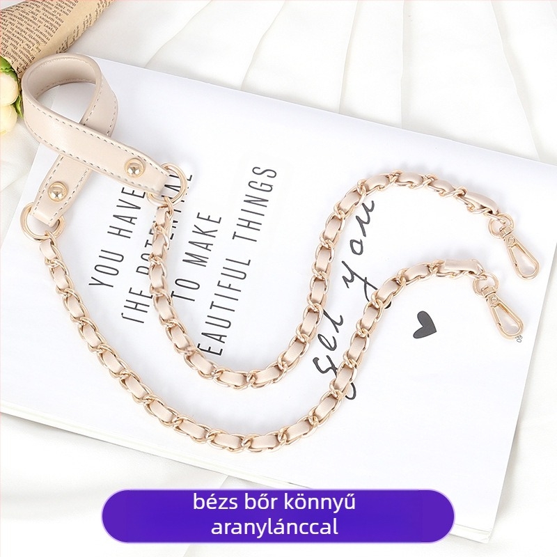 PU bőrű vállpánt fém lánccal kis táskára — crossbody stílus, 2024 tavasz, Funkció: Egyéb