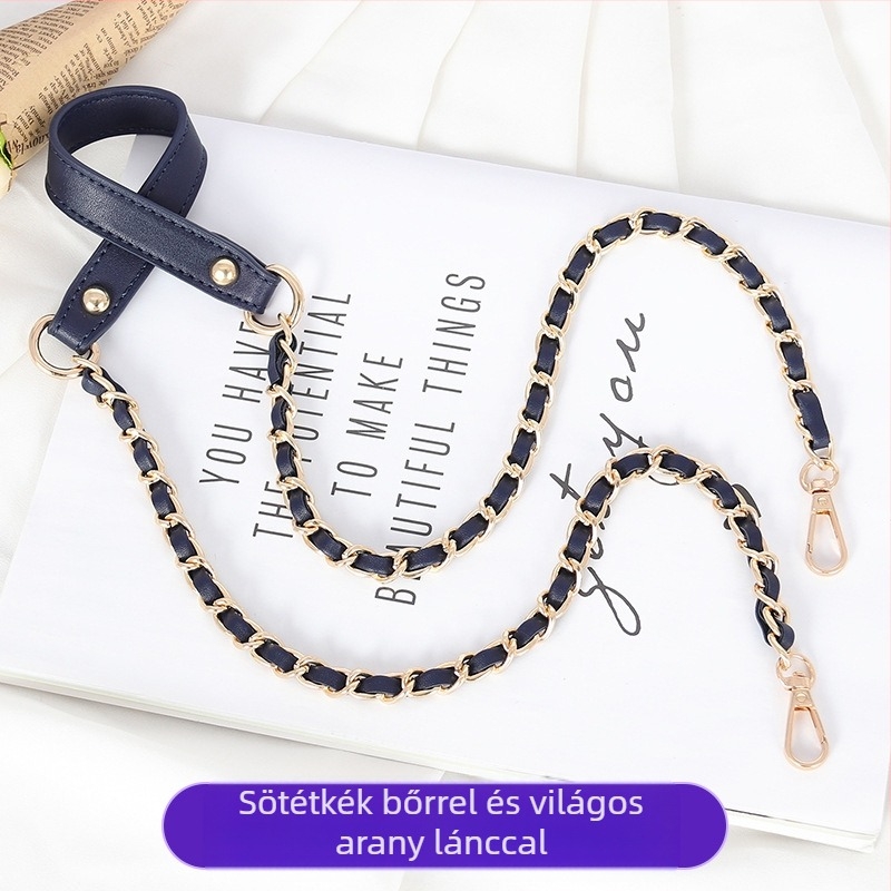 PU bőrű vállpánt fém lánccal kis táskára — crossbody stílus, 2024 tavasz, Funkció: Egyéb