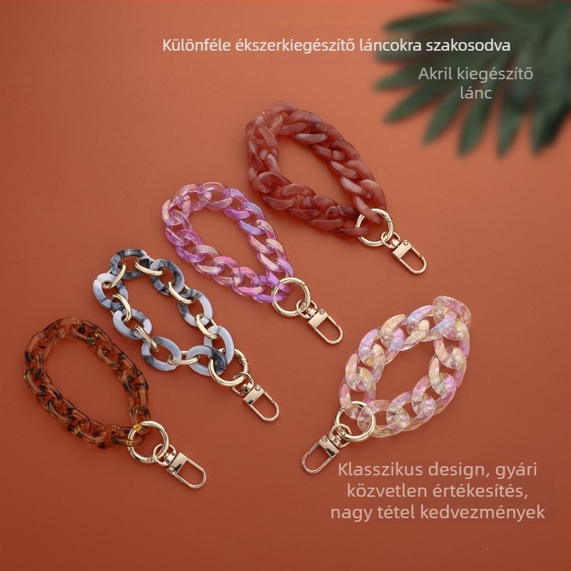 DIY ékszerekhez való lánc, müanyag/gyanta anyag, sütőben égetett felülettel, INS stílus, Plastic feng márka