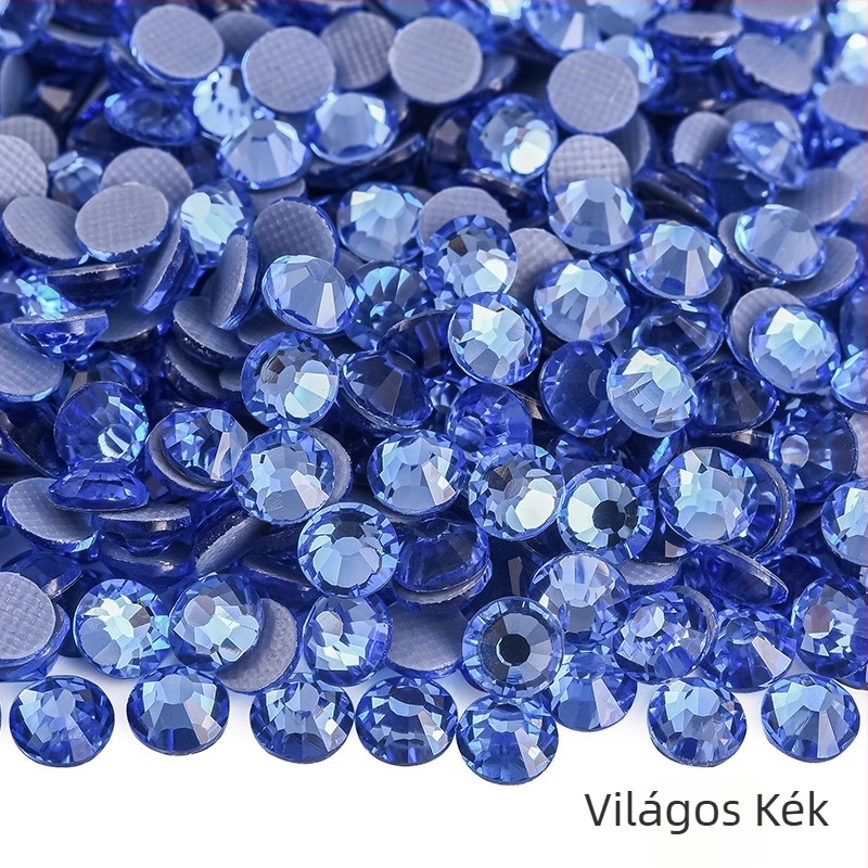 Rhinestone, üveg/üveges felület, elektroplating; gépi préselés kompatibilis, ragasztó használható