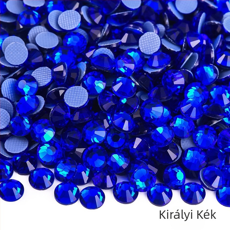 Rhinestone, üveg/üveges felület, elektroplating; gépi préselés kompatibilis, ragasztó használható
