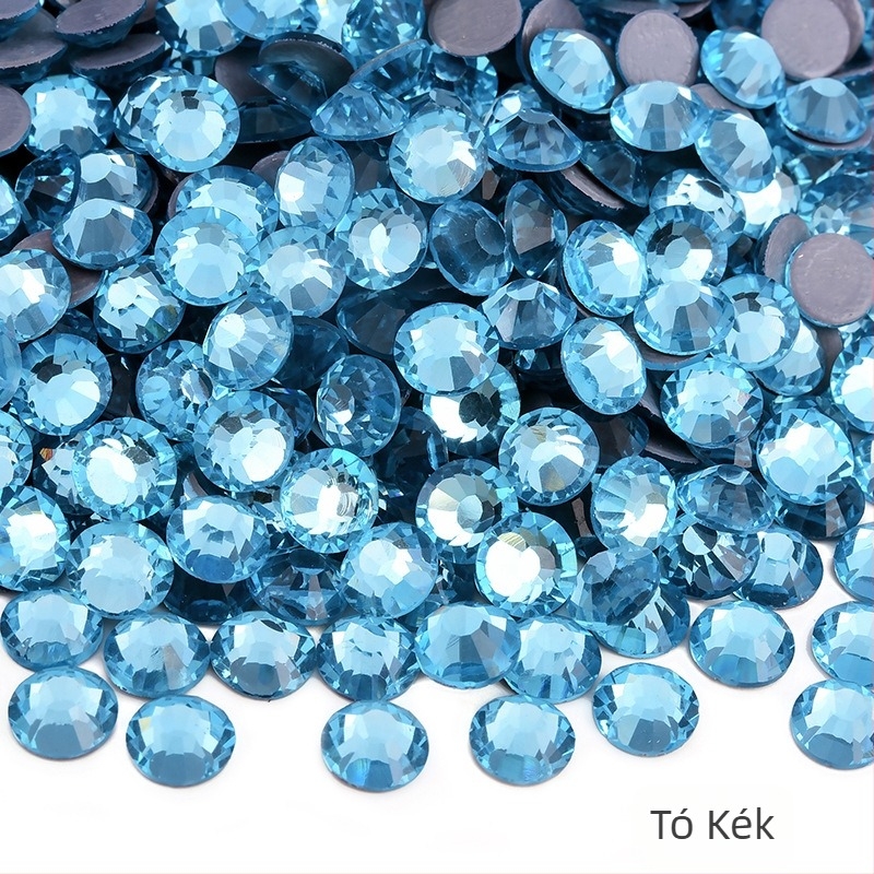Rhinestone, üveg/üveges felület, elektroplating; gépi préselés kompatibilis, ragasztó használható