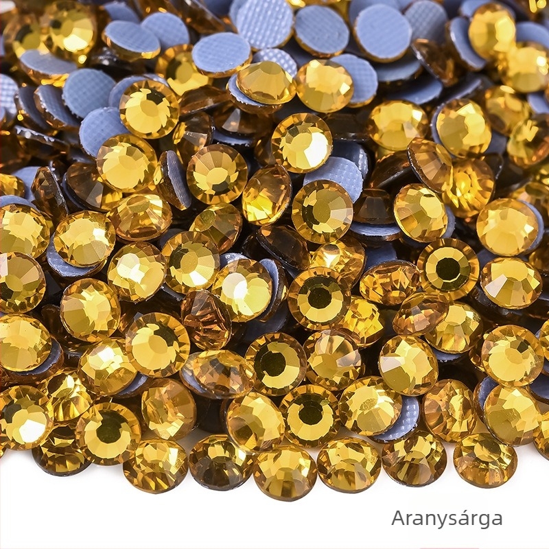 Rhinestone, üveg/üveges felület, elektroplating; gépi préselés kompatibilis, ragasztó használható