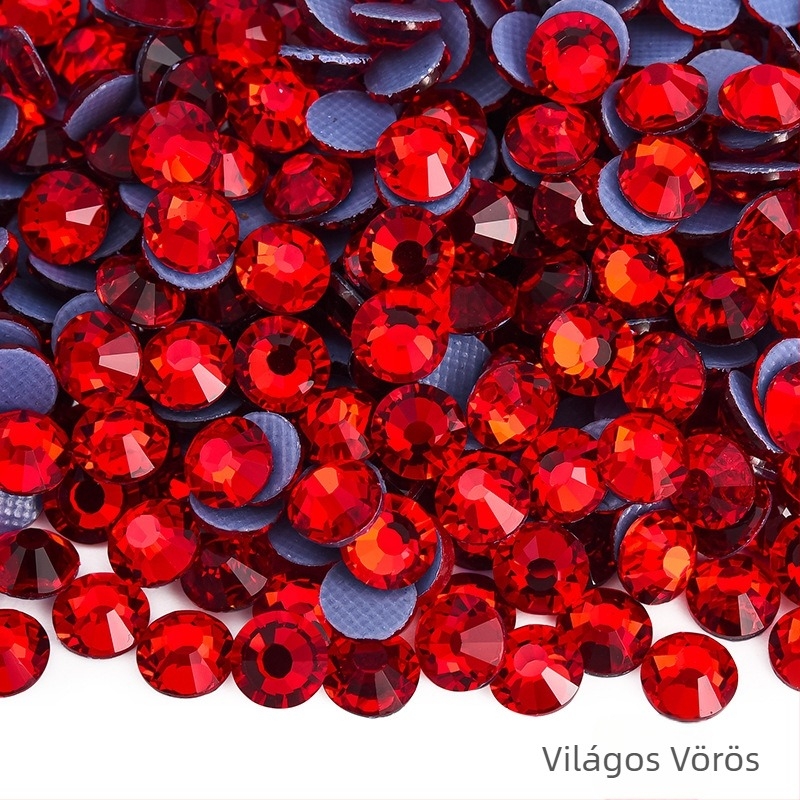 Rhinestone, üveg/üveges felület, elektroplating; gépi préselés kompatibilis, ragasztó használható
