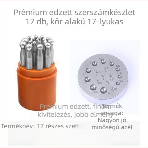 Fából készült ütőszerszám-készlet ékszerkészítéshez: gyöngyformázó eszköz, gyöngyök fúrója, konkáv gödör formái, golyógyöngy forma, ékszeraranyozó eszköz; Nem importált; Márka: Egyéb; Nincs testreszabás
