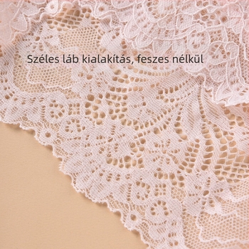 Nylon csipkés női alsónemű pamut alátéttel a szeméremtájban, magas derekú, lélegző, gyorsan száradó