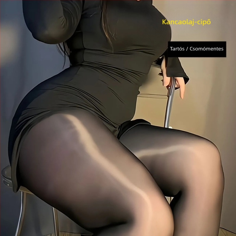 Formázó nylon harisnya, ultra vékony, 5D denier, egyszínű, teljes hosszúságú, anti-csomózás mintázat