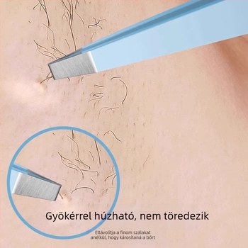 Szemöldök-klip – négy részes dobozos készlet, precíz rozsdamentes acél csipesz, Little Genius